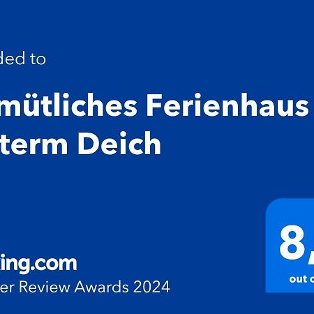 Gemuetliches Ferienhaus Hinterm Deich Nordstrand Exteriör bild